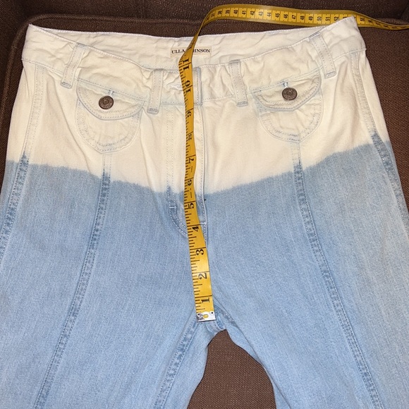 Ulla Johnson White and Light Blue Dye Jeans size 8 - Picture 6 of 8